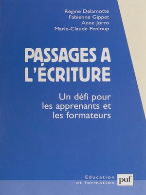 cover image of Passages à l'écriture